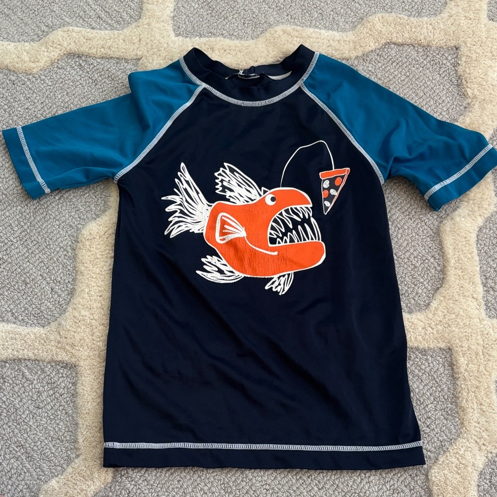 Gymboree Kids Swim Rashguard - Navy and Orange